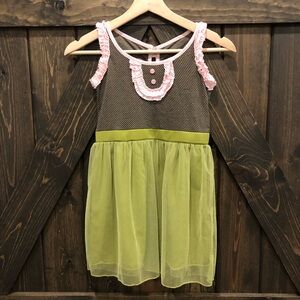 Matilda Jane girls tulle green and brown dress size 8